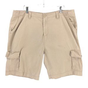 Open Trails Cargo Shorts Mens 42 Beige Khakis Casual Outdoor Camp Hunting Golf